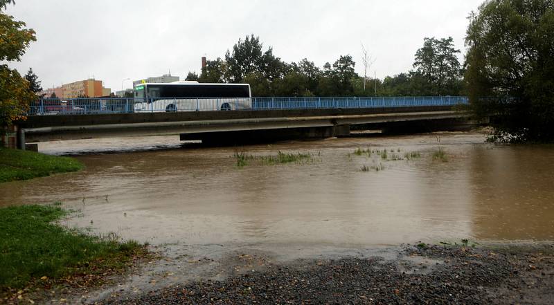 Bečva v Lipníku 14.10.2020.