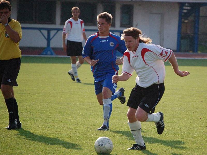 1. FC Přerov (v modrém) vs. Ústí 1:2.