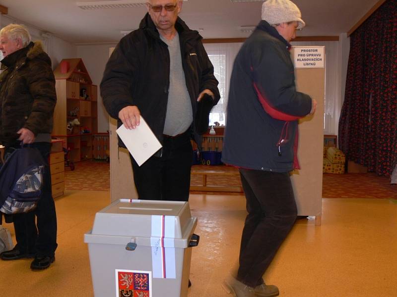 Prezidentské volby v Plynárenské ulici v Hranicích