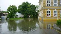 Povodně v Hranicích v pondělí 17. května