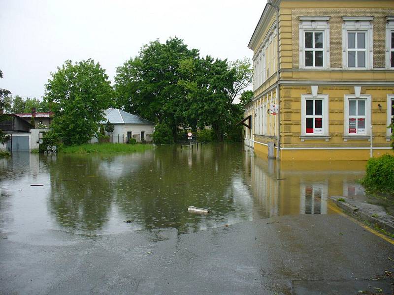 Povodně v Hranicích v pondělí 17. května