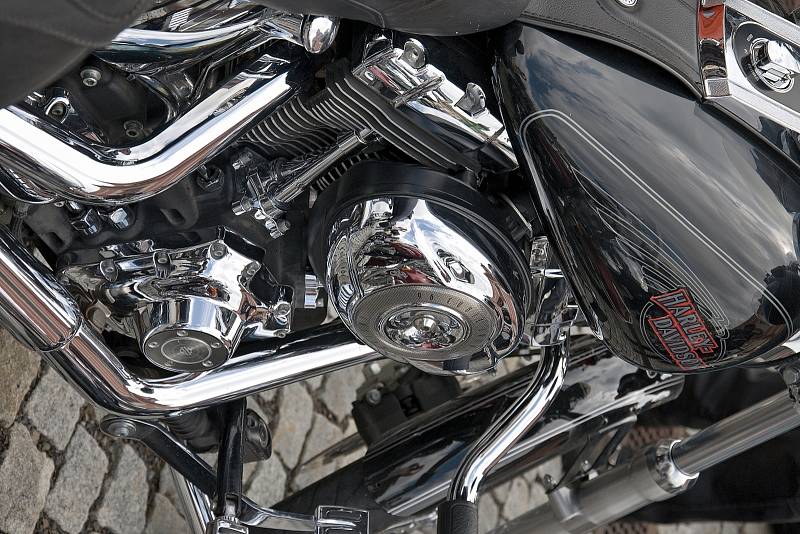 Hranická motomše pořádaná klubem Harley Owners Group