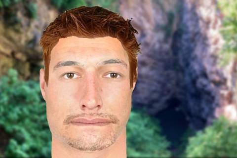 Zrekonstruovaná podobizna muže, kterého našli mrtvého v Hranické propasti