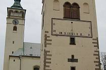 Zvonice kostela sv. Jakuba v Lipníku nad Bečvou.