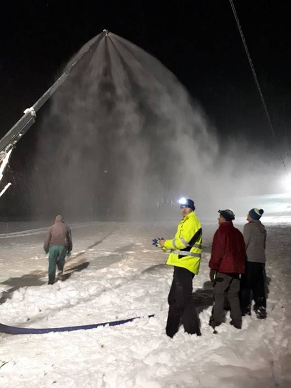 První zkouška techniky proběhla ve Ski areálu Potštát hned začátkem prosince.