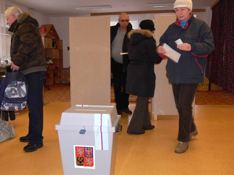 Prezidentské volby v Plynárenské ulici v Hranicích
