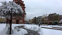 Sněhová nadílka v Hranicích - 4. 2. 2019