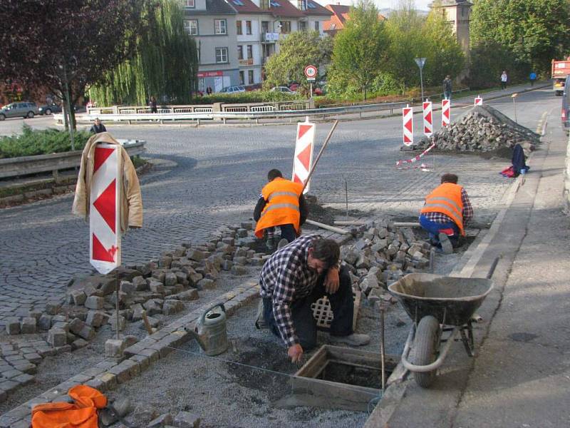 Oprava Purgešovy ulice v Hranicích