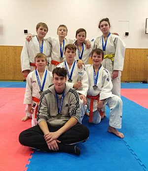 Stříbrná radost kategorie U13 Judo Energy Teamu v Lipníku nad Bečvou.
