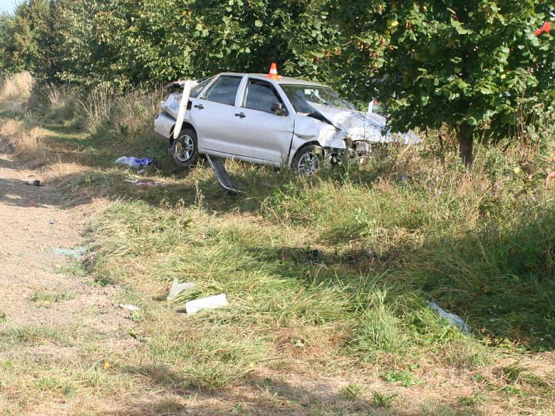 Pětatřicetiletý řidič vozu Seat po projetí pravotočivé ostré zatáčky poblíž rybníka u obce Prusy nezvládl řízení.