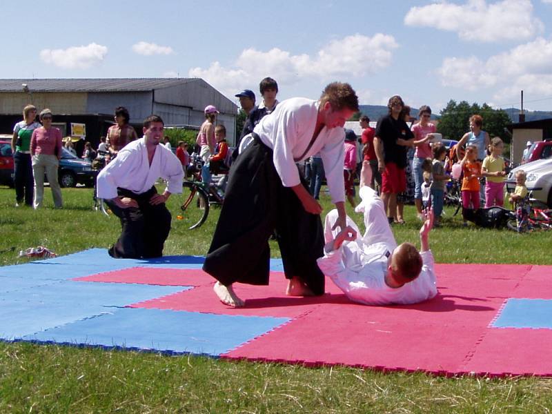 Lidé obdivovali umění karate.