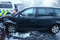 Dopravní nehoda v Hranicích, sobota 25. listopadu 2023.