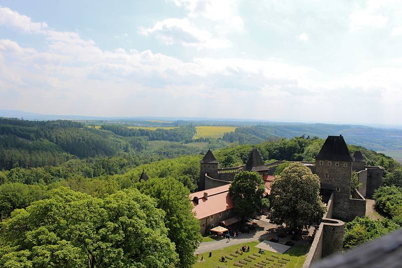 Hrad Helfštýn v sobotu 16. května 2020.