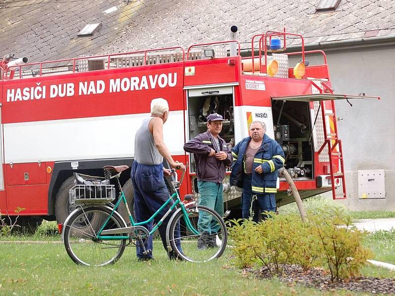 Požár stodoly v Brodku u Přerova 