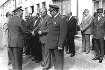 Otevírání nové hasičské zbrojnice v Miloticích nad Bečvou v roce 1978.