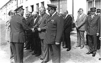 Otevírání nové hasičské zbrojnice v Miloticích nad Bečvou v roce 1978.