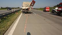 Tragická nehoda dodávky na D1 u Bělotína, 25.8.2021