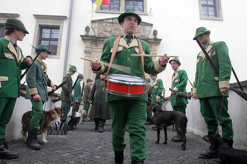 Hubertova jízda studentů Střední školy lesnické v Hranicích