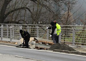Oprava chodníku z Hranic do Teplic nad Bečvou