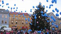 Hranické náměstí se hemžilo balonky, šlo totiž o český rekord.