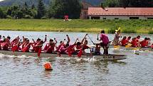 Festival dračích lodí na hranické Bečvě - závody základních a středních škol