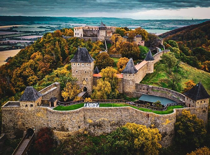 Středověký hrad Helfštýn na Přerovsku.