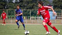 Starší dorost 1. FC Přerov (v modrém) zvítězil nad Zábřehem 3:0. 