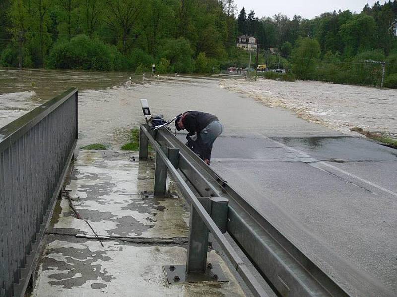 Ústecký most v pondělí 17. května v 18.35 hodin