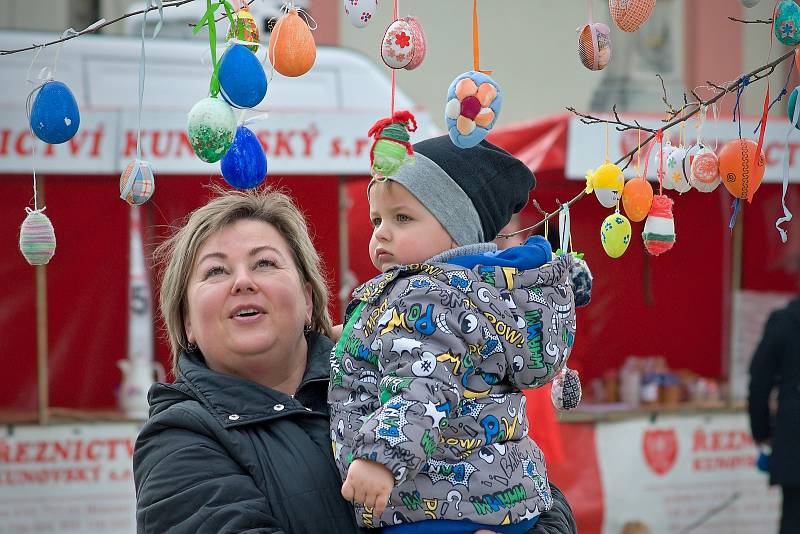 Kraslicovník na hranickém náměstí na sebe poutá pozornost kolemjdoucích.