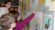 Výstava prací žáků výtvarného oboru Základní umělecké školy v Hranicích
