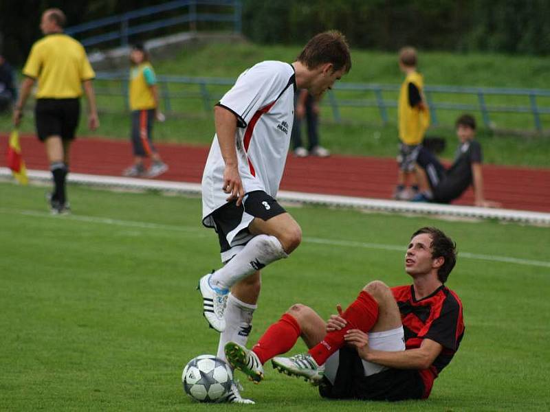 Fotbalisté Hranic proti Konici