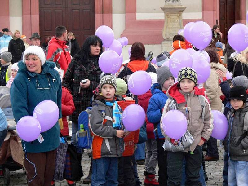 Balonky v Hranicích s přáním Ježíškovi