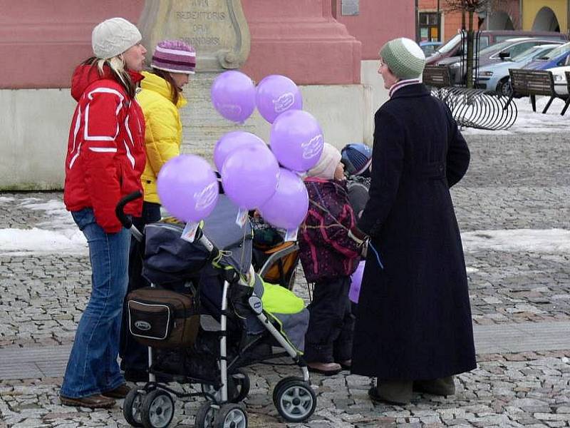 Balonky v Hranicích s přáním Ježíškovi