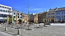 Masarykovo náměstí v Hranicích po rekonstrukci v neděli 9. května 2021.