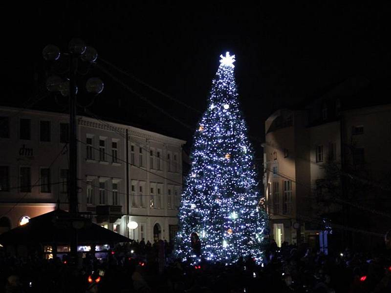 Vánoční strom v Uherském Hradišti, 2015.