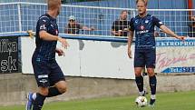 Fotbalisté Slovácka (modré dresy) zdolali v přípravě druholigový Vyškov 2:0.