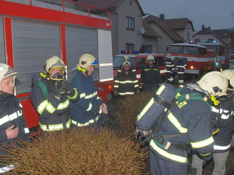 Požár plynového kotle rodinného domu v Brumově.