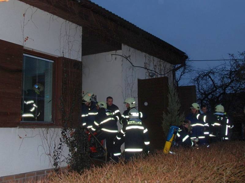 Požár plynového kotle rodinného domu v Brumově.
