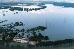 Povodně v Uherském Hradišti v roce 1997.