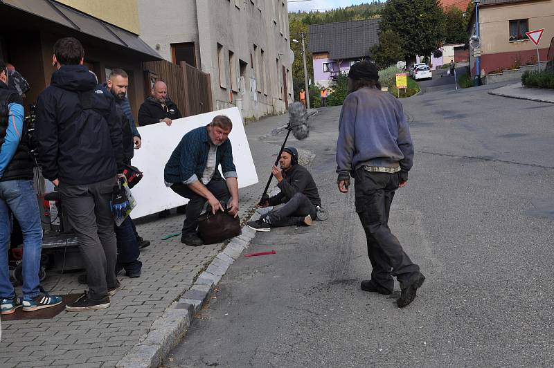 Natáčení filmu Tichý společník v okolí Uherského Brodu