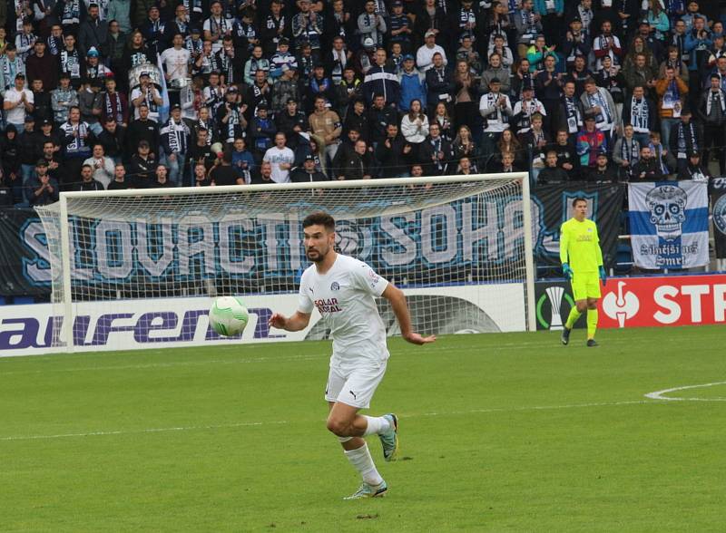 Fotbalisté Slovácka se v pátek doma utkali v Evropské konferenční lize s Kolínem nad Rýnem