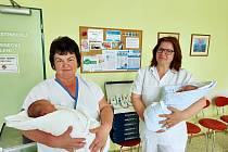 Nové monitory dechu budou pomáhat miminkům v Uherskohradišťské nemocnici; květen 2023
