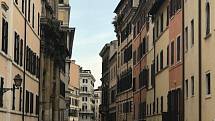 Prázdné ulice Říma v období koronavirové krize.