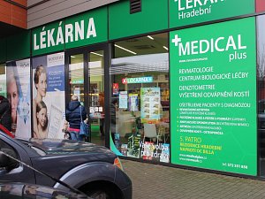 Lékárna Medical plus v Hradební ulici v Uherském Hradišti.