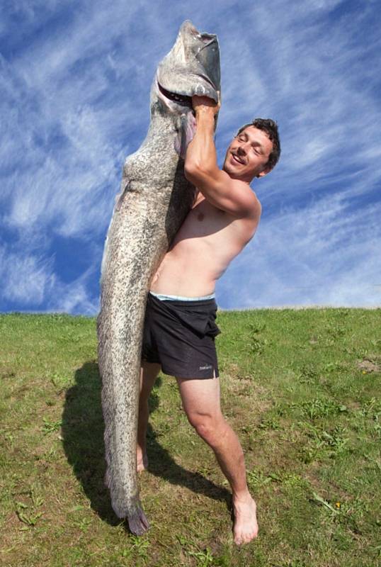 Pavel Krejčiřík, sumec, 206 cm, 50 kg