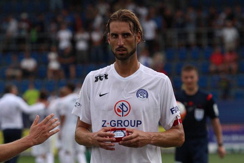 1. FC Slovácko - Dukla Praha, druhý poločas (Slovácko v bílém).