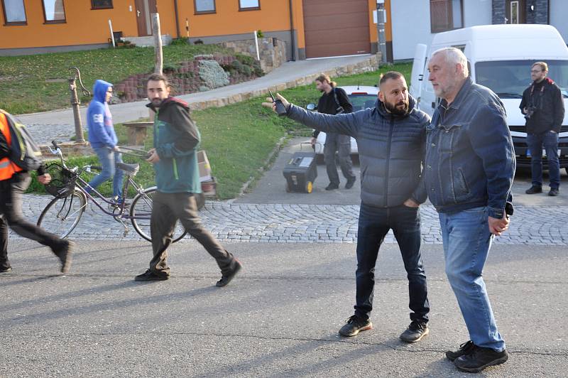 Natáčení filmu Tichý společník v okolí Uherského Brodu