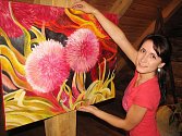 Malířka z Modré Veronika Daňková maluje ráda květiny