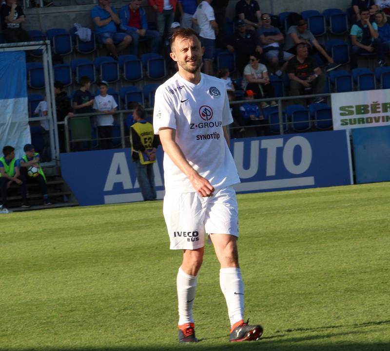 Zkušený stoper Slovácka Jiří Krejčí (na snímku) nastoupil na jaře v ligovém zápase vůbec poprvé.