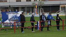 Fotbalisté Uherského Brodu (červené dresy) v 7. kole MSFL zdolali Frýdek-M9stek 2:1.